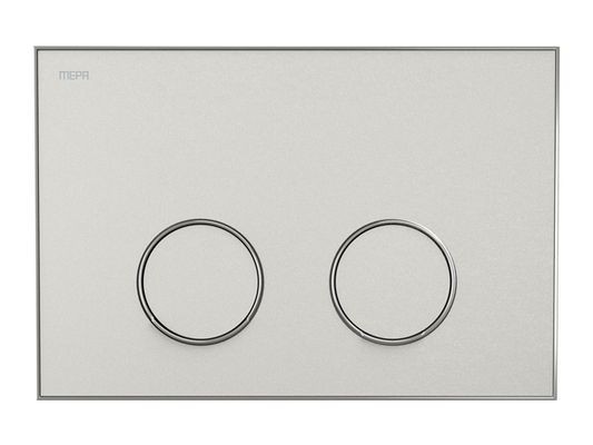 Pauli + Menden WC Betätigungsplatte MEPA Frame 2-M Laminam Warmgrau-Mattsilber, 148 x 218 mm, Farbe warm grau Bild 2