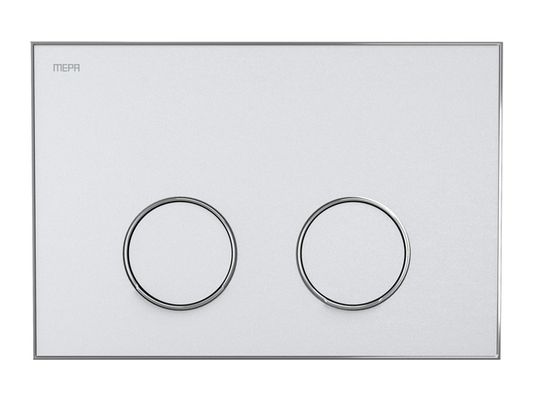 Pauli + Menden WC Betätigungsplatte MEPA Frame 2-M Laminam Weiss-Glanzchrom, 148 x 218 mm, Farbe weiß, chrom Bild 2