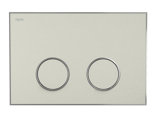 Pauli + Menden WC Betätigungsplatte MEPA Frame 2-M Laminam Sand-Glanz, 148 x 218 mm, Farbe chrom Bild 2