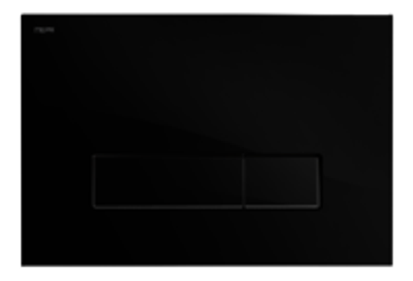 Pauli + Menden WC-Betätigungsplatte MEPA Orbit 2-M Glas Schwarz Fliesenbündig, 157 x 230 mm, Farbe schwarz Bild 2