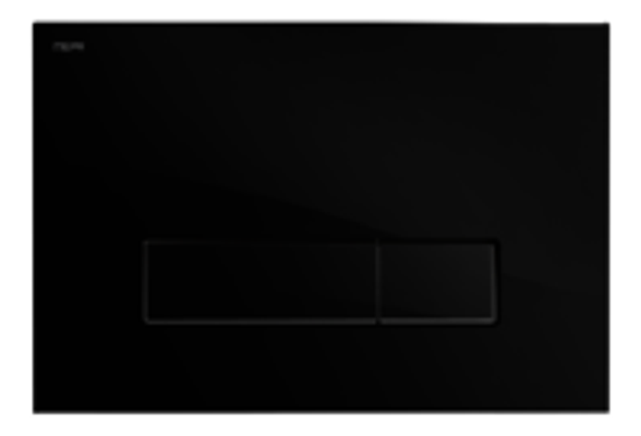 Pauli + Menden WC-Betätigungsplatte MEPA Orbit 2-M Glas Schwarz Teileingelassen, 170 x 240 mm, Farbe schwarz Bild 2