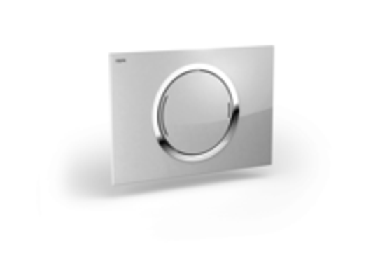 Pauli + Menden WC-Betätigungsplatte MEPA Zero 2-M Glas Weiss Fliesenbündig, 157 x 230 mm, Farbe weiß Bild 2