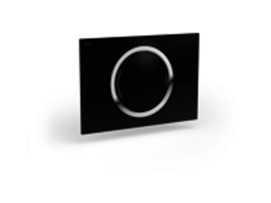 Pauli + Menden WC-Betätigungsplatte MEPA Zero 2-M Glas Schwarz Fliesenbündig, 157 x 230 mm, Farbe schwarz Bild 2