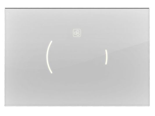 Pauli + Menden WC-Betätigungsplatte Zero Lumo 2-M Glas Weiss Teileingelassen, 157 x 230 mm, Farbe weiß Bild 2