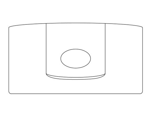 Pauli + Menden MEPA WC-Betätigungsplatte S / S Kunststoff Weiss UP-SK 6 l, 148 x 25 mm, Farbe weiß Bild 3