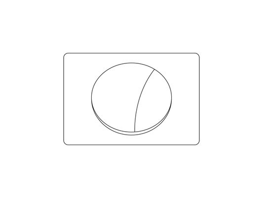 Pauli + Menden WC-Betätigungsplatte MEPA Ellipse 2-M Kunststoff Matt, 165 x 13 mm, Farbe chrom Bild 5