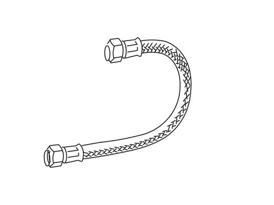 Pauli + Menden MEPA Panzerschlauch R 3/8", für Sanicontrol-Unterputz-Spülkasten, Typ R11,200 mm Bild 3