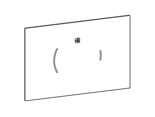 Pauli + Menden Ersatz WC-Betätigung MEPA Zero Lumo 2-M Glas Weiss Teileingelassen, Farbe weiß Bild 5