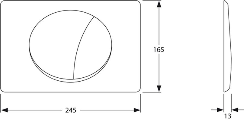 Pauli + Menden MEPA ellipse Betätigungsplatte, für A21/ E21, 2-Mengen-Spültechnik, Farbe weiß Bild 4