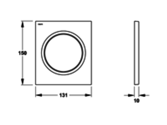 Pauli + Menden Urinal-Betätigungsplatte MEPA Zero Kunststoff, Farbe weiß Bild 4