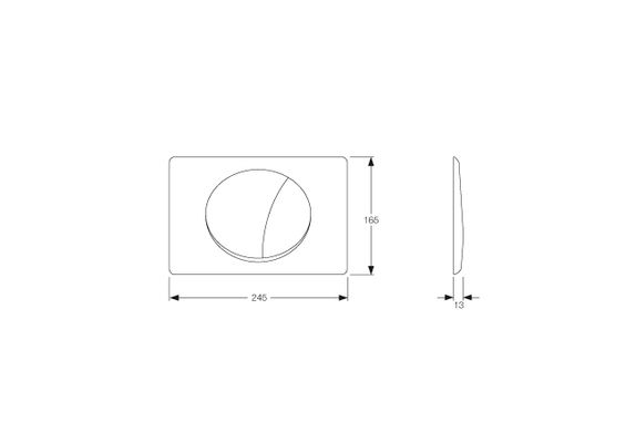 Pauli + Menden WC-Betätigungsplatte MEPA Sun 2-M Kunststoff, für R11, 165 x 13 mm, Farbe weiß Bild 4