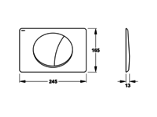 Pauli + Menden WC-Betätigungsplatte MEPA Sun 2-M Kunststoff, 165 x 245 mm, Farbe weiß Bild 7
