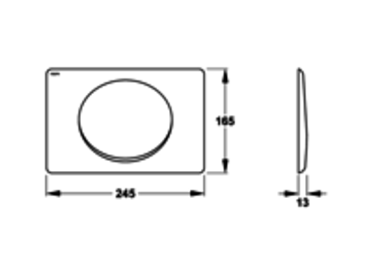 Pauli + Menden WC-Betätigungsplatte MEPA Sun S / S Kunststoff, 165 x 245 mm, Farbe weiß Bild 7