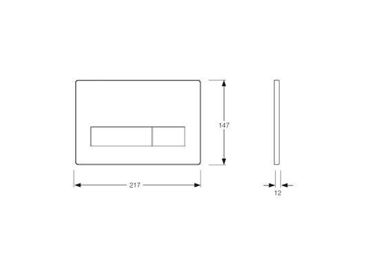 Pauli + Menden MEPA WC-Betätigungsplatte MEPA Orbit 2-M Kunststoff, für R11, 147 x 10 mm, Farbe weiß Bild 4