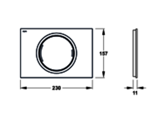 Pauli + Menden WC-Betätigungsplatte MEPA Zero 2-M Glas Silber Fliesenbündig, 157 x 230 mm, Farbe silber Bild 7
