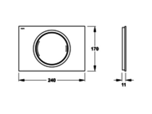 Pauli + Menden WC-Betätigungsplatte MEPA Zero 2-M Glas Weiss Teileingelassen, 170 x 240 mm, Farbe weiß Bild 4