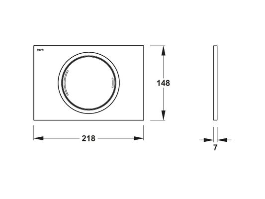 Pauli + Menden WC-Betätigungsplatte MEPA Zero 2-M Kunststoff Glanz, 148 x 218 mm, Farbe chrom Bild 8