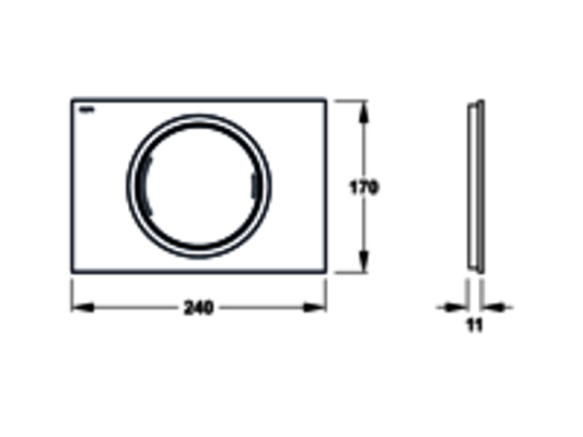 Pauli + Menden WC-Betätigungsplatte MEPA Zero 2-M Glas Silber Teileingelassen, 170 x 240 mm, Farbe silber Bild 4