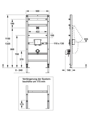 Pauli + Menden Urinal-Element UP-Spülsystem K3 SBH 120 Elektronisch Bild 4