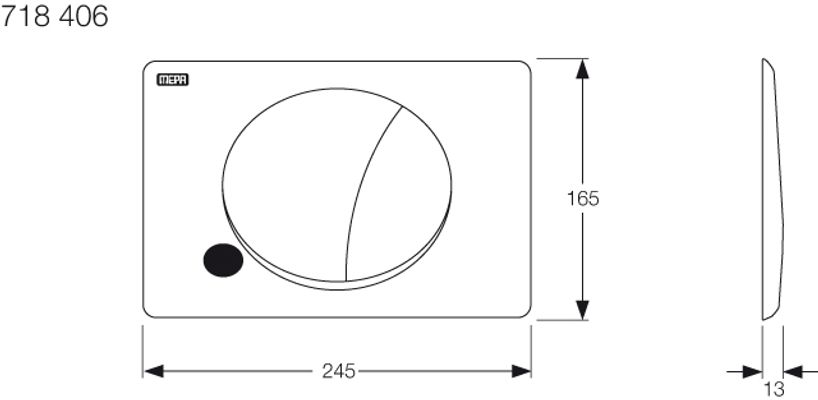 Pauli + Menden WC-Betätigungsplatte MEPA Ellipse 950, Farbe weiß Bild 4