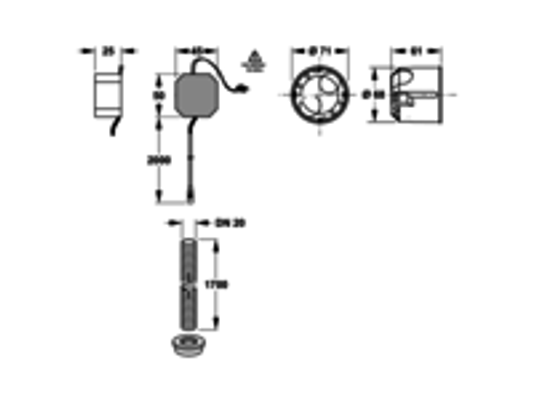 Pauli + Menden WC-Rohbau-Set 1061/1065 230/6 VDC Teil 1 Netz 230/6 Volt Bild 3