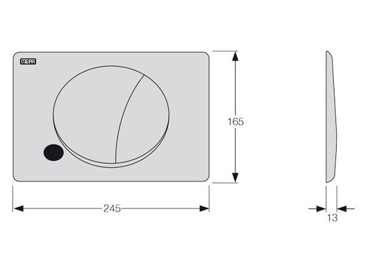 Pauli + Menden WC-Betätigungsplatte MEPA Ellipse 950 Air-WC Glanz, Farbe chrom Bild 4