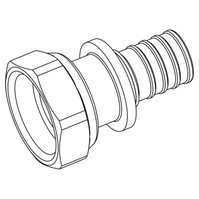 Rehau Anschlussverschraubung RAUTITAN RX 40 mm x 1 1/2" flachdichtend, Rotguss, Farbe Rotguss blank Bild 2