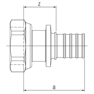 Rehau Anschlussverschraubung RAUTITAN RX 40 mm x 1 1/2" flachdichtend, Rotguss, Farbe Rotguss blank Bild 3