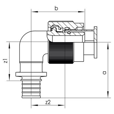 Rehau Winkelübergang Rautitan RX+, mit MeplaFix-Adapter 20 mm Bild 3