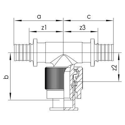 Rehau T-Stück Rautitan RX+, mit MeplaFix-Adapter 16 x Fix x 16 mm Bild 3