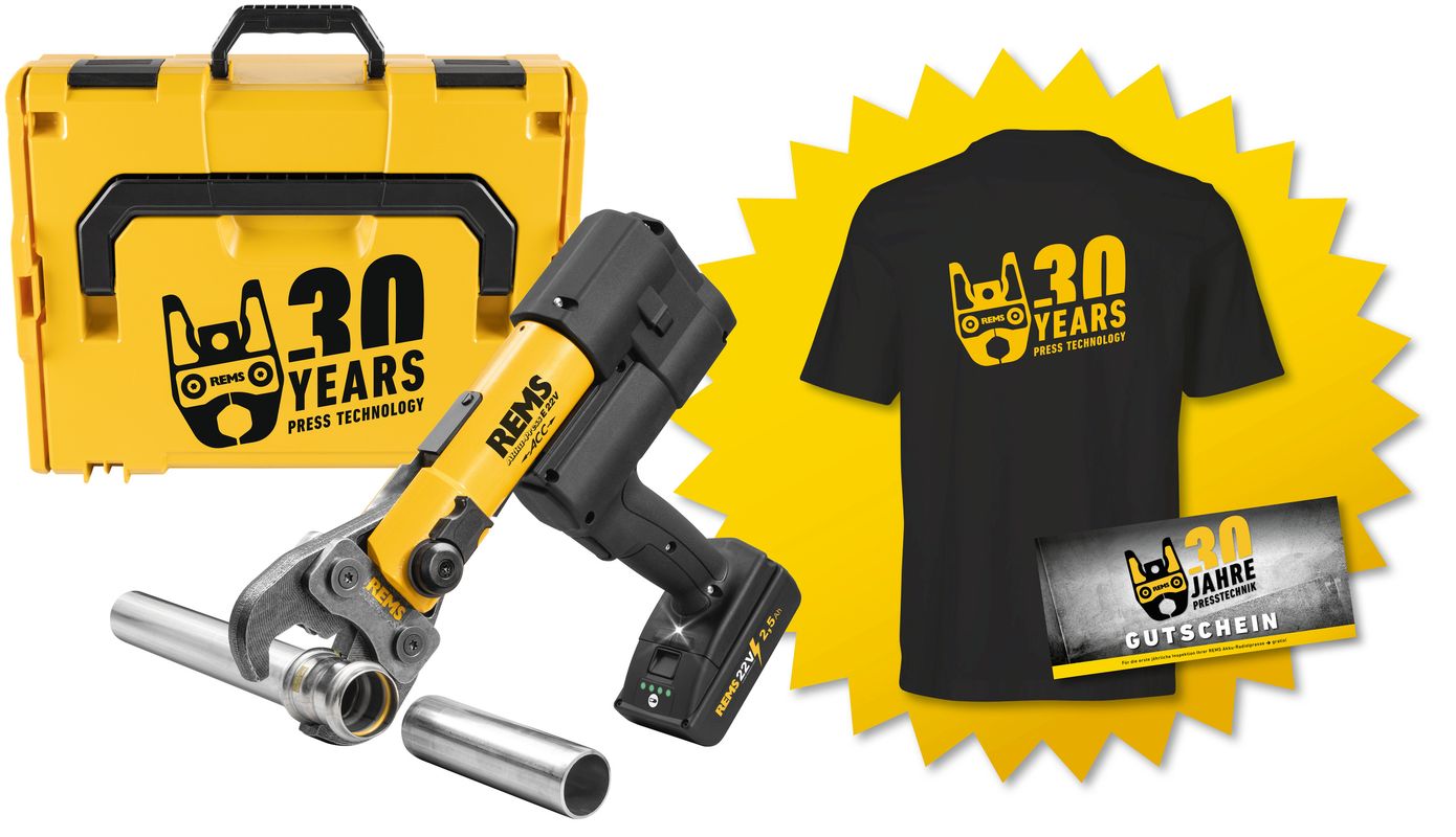 Rems E 22 V ACC Basic-Pack Edition 30 Jahre +T-Shirt +Gutschein Bild 1