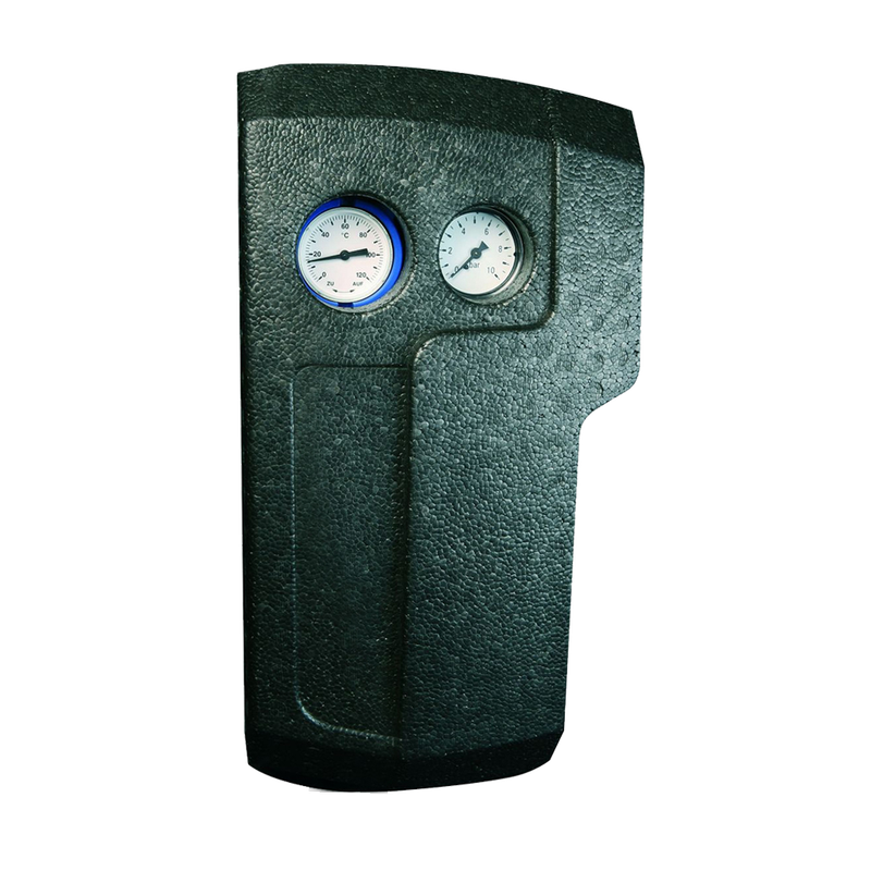 Sonnenkraft 1-Strang Solar-Pumpengruppe Typ: SSTX25 / 1E, ohne Steuerung / Wandmontage, 405 x 285 x 180 mm, Farbe silberfarben Bild 1