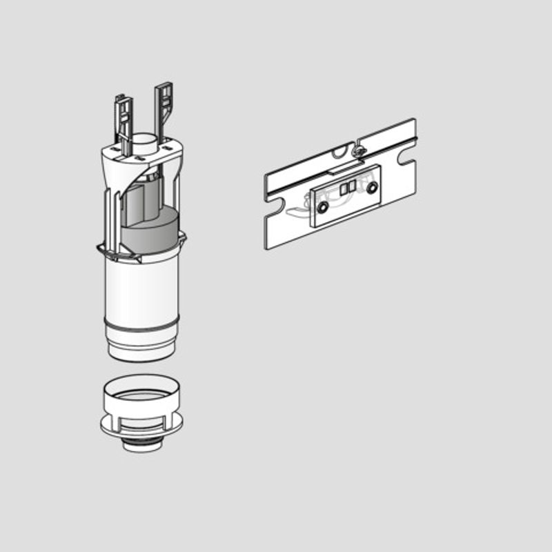 Sanit WC-Umrüstset FRIABLOC auf Betätigungsplatte F102 ohne Pl. Bild 1