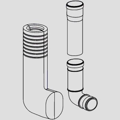 Sanit Verstellbares Spülrohr mit Verkleidung, für Unterputz-Spülkasten 8 cm, mit kl.Revi-Öffn. Bild 3