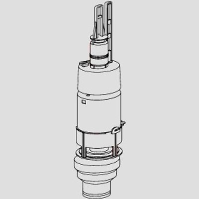 Sanit Ablaufarmatur inklusive Nieder/ Füllventilhalter, für Unterputz-Spülkasten, Modell 980 Bild 4