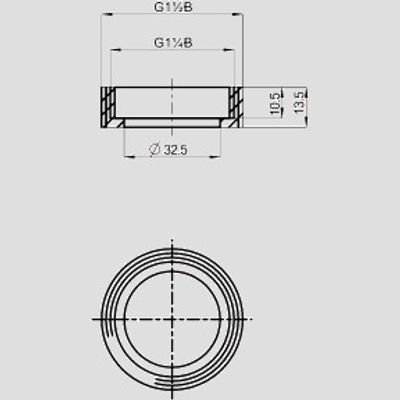 Sanit Reduzierring 1 1 / 2 x 1 1/4", Farbe weiß Bild 3