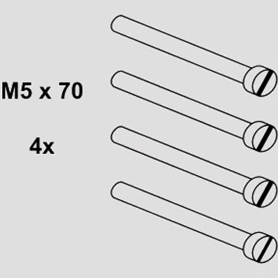 Sanit Befestigungsschrauben M5 x 70, für Urinal-Abdeckplatte INEOBright (4 Stück) Bild 3