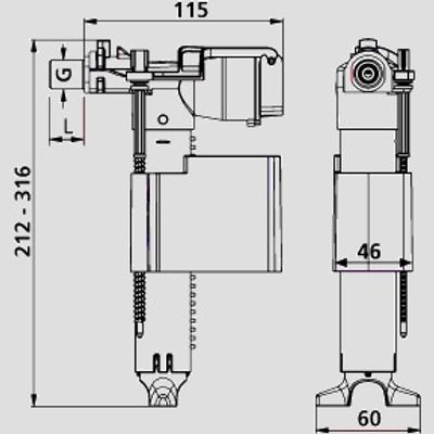 Sanit Reparaturset Hydraulisches Füllventil / Schwimmerventil Friabloc Bild 3