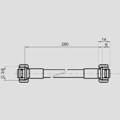 Sanit Flexibler Schlauch 280 mm, DN 6 Bild 4
