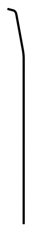 Schulte SH ZUGSTANGE EINTEILIG MATTSCHWARZ Bild 1