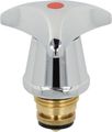 Schulte Oberteil, Gewindeanschluss 1/2", mit Metallgriff Trecorn, warm, Farbe silberfarben Bild 1
