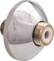 Schulte S-Anschluss 1/2" x 3/4", mit Schalldaempfer und Rosette, Farbe silberfarben Bild 1