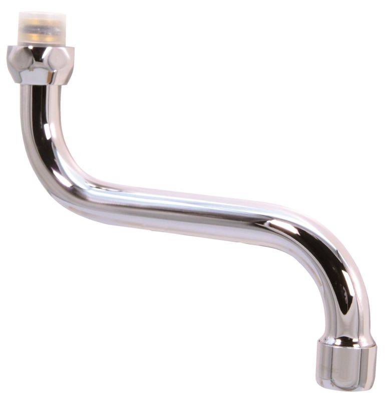 Schulte Universal S-Auslauf Ausl.:150 Anschluss: 3/4" Innengewinde, Farbe silberfarben Bild 1