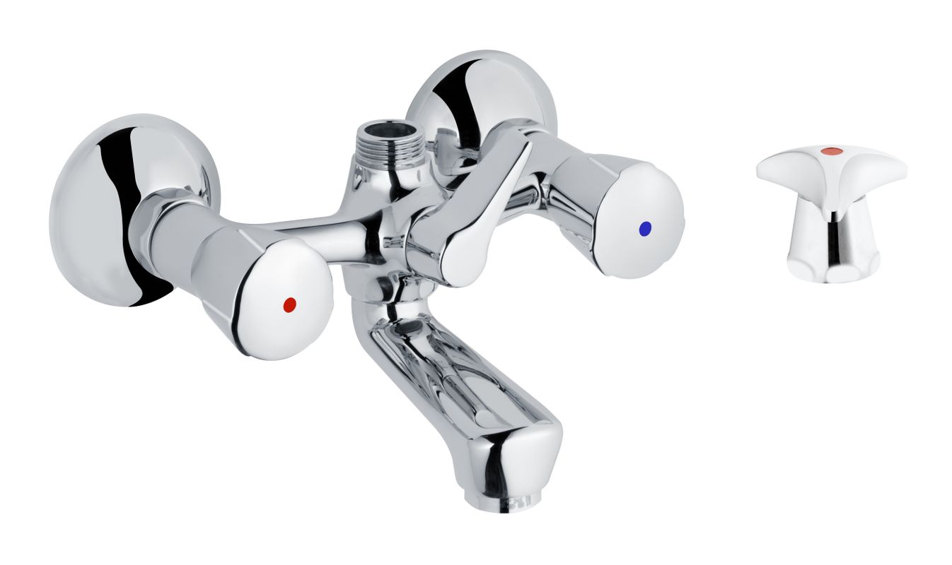 Schulte SH WA.ARM. ZWEIGR. CLASSIC-LINE_2 TRECORN GR. O. BRGARN. 1/2", Farbe chrom Bild 1