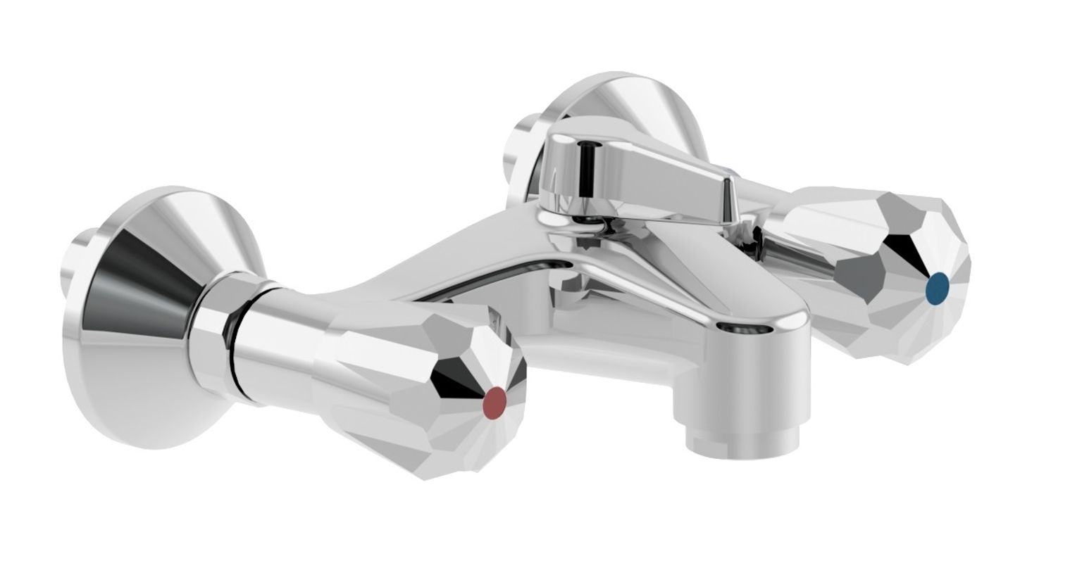 Schulte SH WA.ARM.ZWEIGR. CLASSIC-LINE_2 PRINCESS-LUXUS, O. BRGARN 1/2"CHR, Farbe grau Bild 1