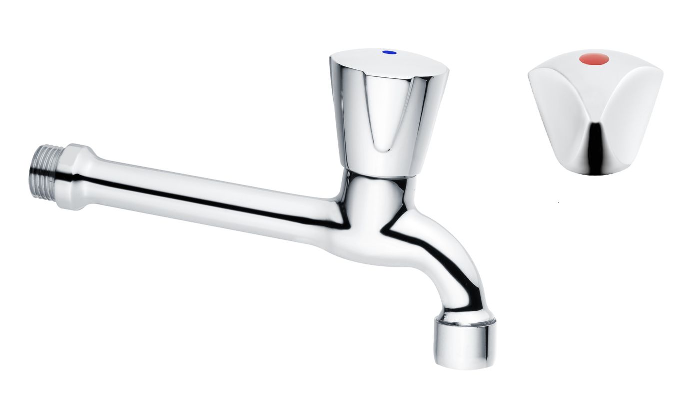 Schulte SH AUSLAUFVENTIL CLASSIC-LINE_2 TRIANON, AUSL. 160, 1/2" KALT CHR, Farbe chrom Bild 1