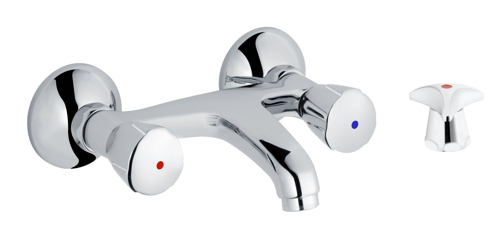 Schulte SH WANDARM. ZWEIGR.CLASSIC-LINE_2 TRECORN, AUSLADUNG: 170, 1/2" CHR, Farbe chrom Bild 1