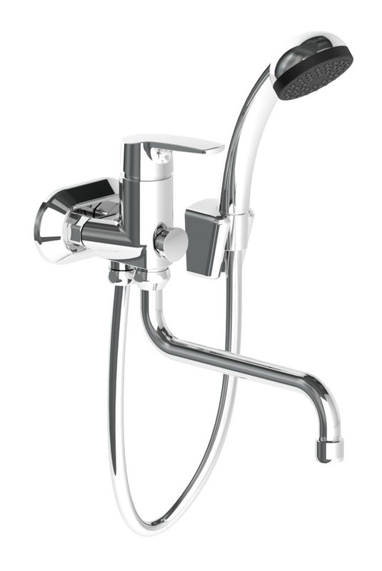 Schulte SH WANNENARMATUR EHM ALPHA_350 STICHMAss 45MM, M. BRAUSESET, CHR, Farbe chrom Bild 1