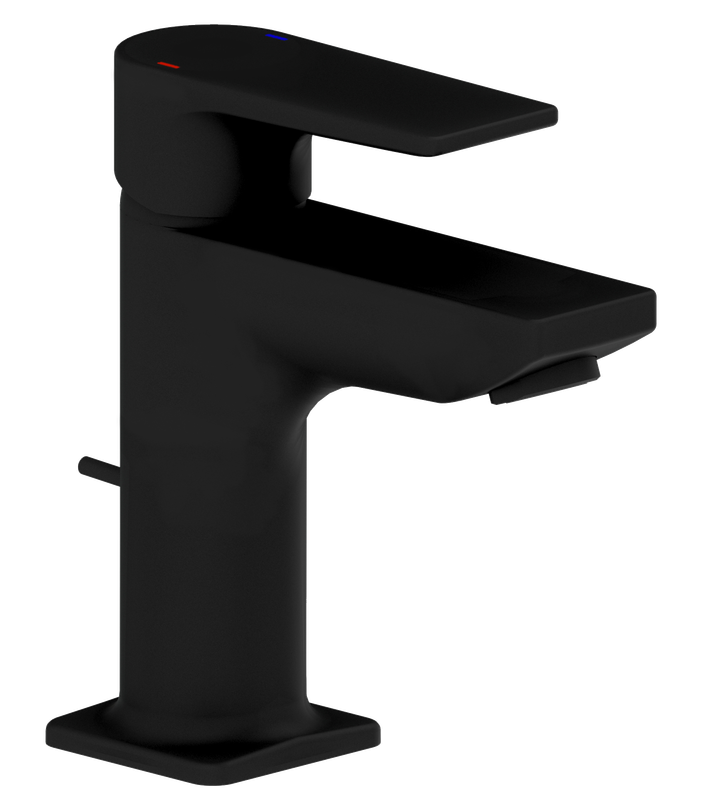 Schulte SH WT ARMATUR EHM ALPHA_400 M. ABL.GARN, 100X95, MATT, Farbe schwarz Bild 1
