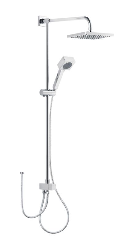 Schulte SH DUSCHSYSTEM ALPHA_400, MIT UMSTELLUNG QUADRAL, 1/2", CHR, 1027 x 364 x 200 mm, Farbe chrom Bild 1